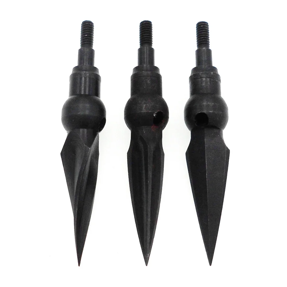 6 шт. черная сталь лук для стрельбы из лука Willow Broadhead Свисток Наконечники Arrowhead
