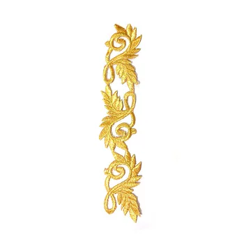 

Classical golden leaf sewing applique embroidery patch Applicable to sewing applique hot paste 2pcs / lot