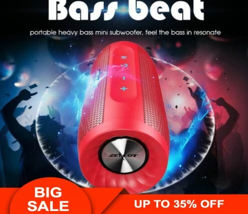 

ZEALOT S8 Portable Speaker Tough Control Bluetooth Speakers HiFi 3D Stereo Wireless Subwoofer Support TF Card AUX