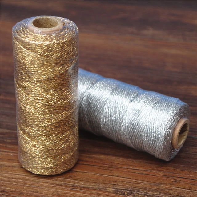 ROLL Metallic Bakers Twine GOLD 100m Metallic Lurex Twine Sparkly Gold Twine  Gold Glitter String Christmas Twine Holiday Twine 