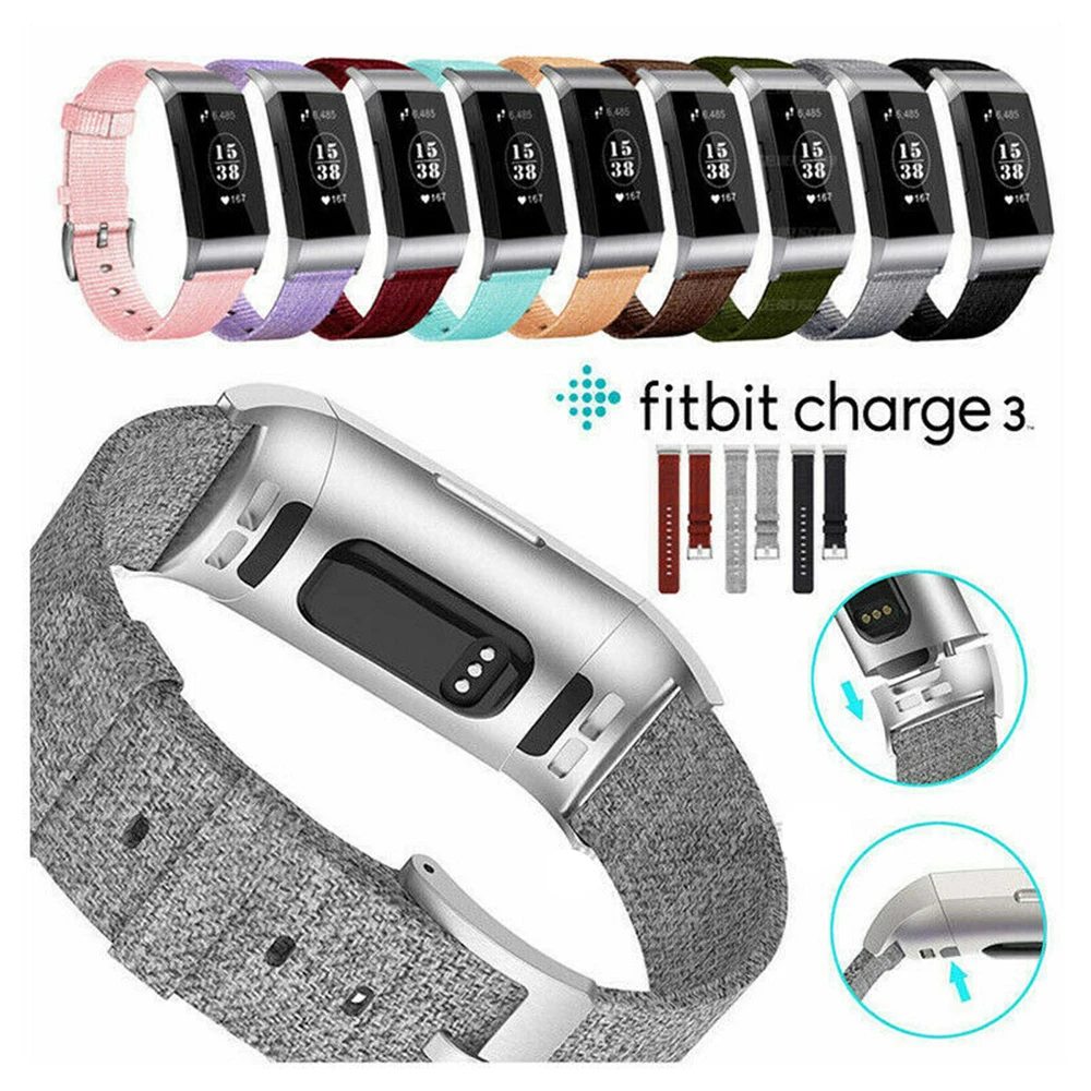Аксессуары для наручных часов Fitbit Charge 3 Военный нейлоновый ремешок Прочный