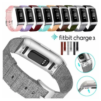 

Watchband Accessories For Fitbit Charge 3 Military Nylon Watch Band Durable Fashion Ballistic Watch Strap