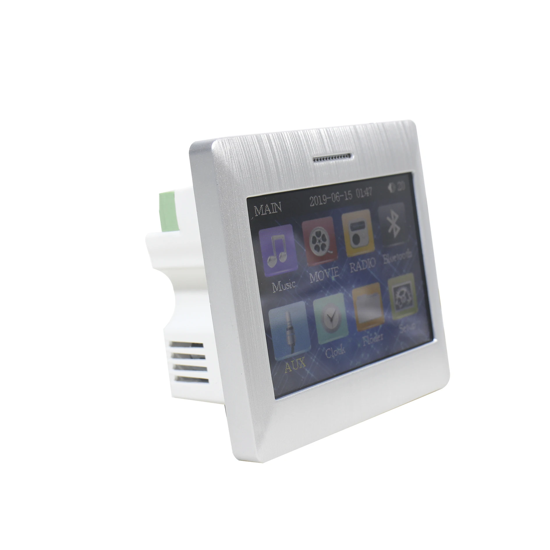4*15w mini home touch screen wall mounted amplifier with 4 pcs 6 inch full range ceiling speaker supporting bluetooth/USB/FM/TF