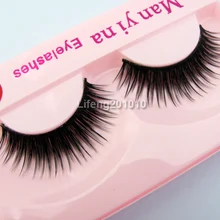 10 пар Макияж натуральный длинные черные Накладные ресницы мягкие Поддельные ресниц Красота инструмент F4