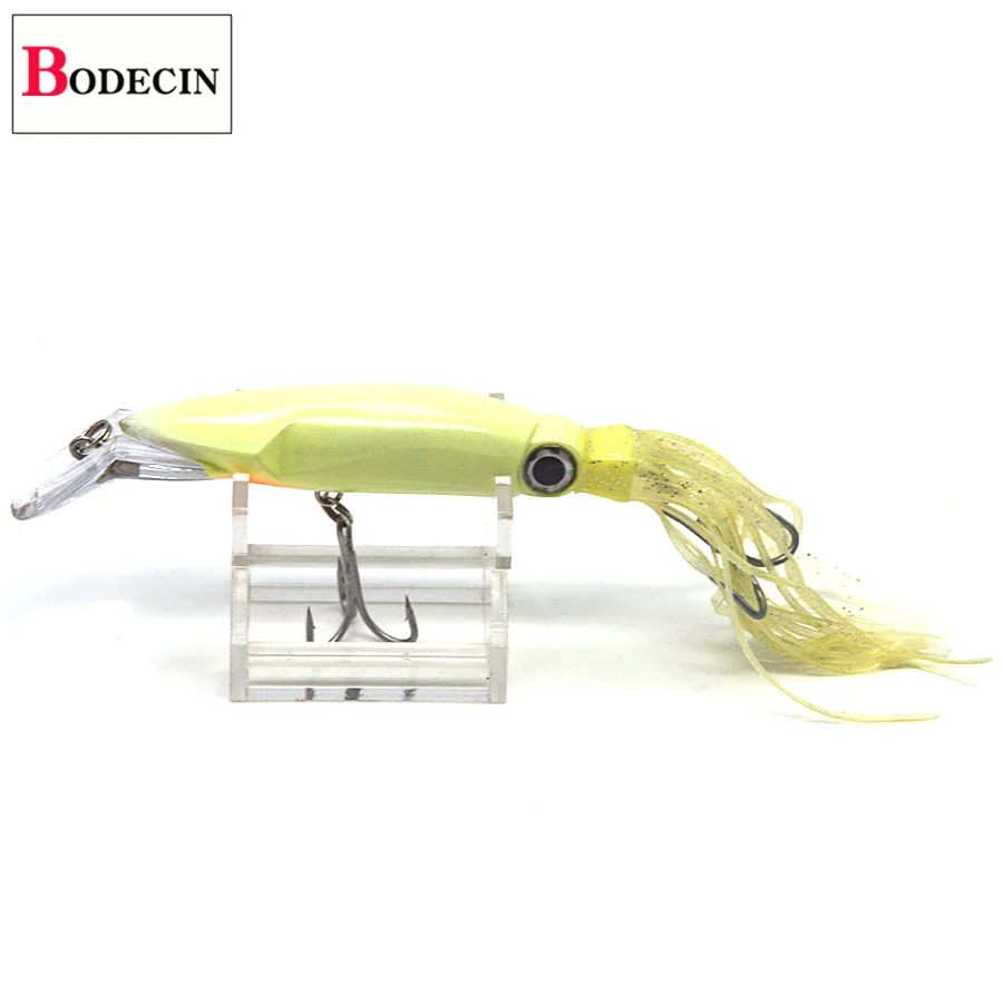 1PCS Lifelike Octopus Fishing Lure With Treble Hook And Jigs Peche 14cm 39G Luminous Squid Jigs Artificial Bait For Fishing Sea (4)