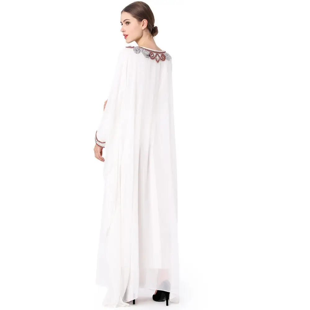 white abaya for summer, abaya style, embroidered abaya, butterfly abaya, caftan abaya