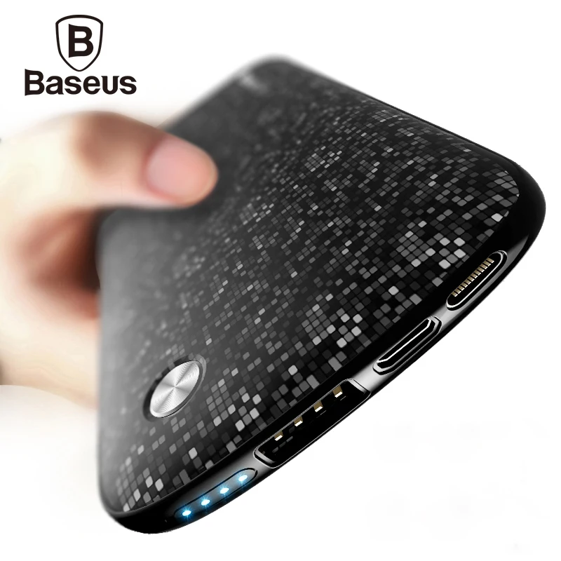 Baseus 10000mAh Power Bank Ultra Slim Powerbank Portable External Battery Charger For iPhone Samsung Mobile Phone Poverbank