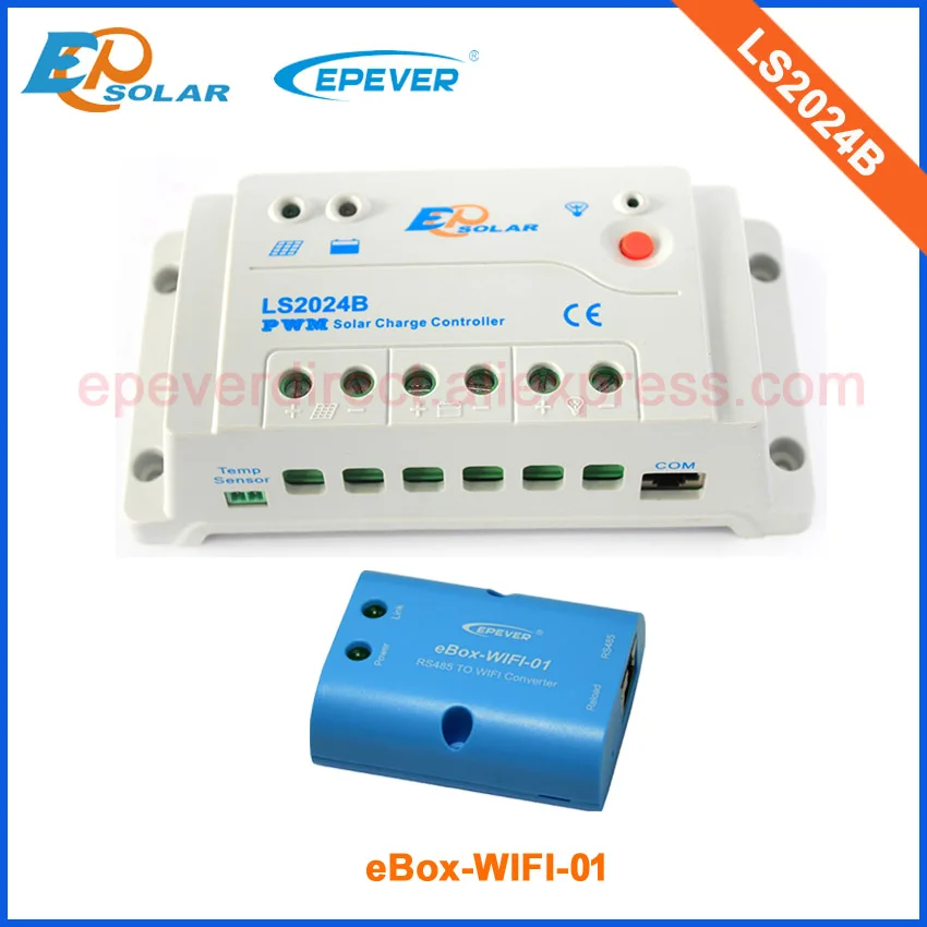

PWM solar regulator 20A LS2024B with ebox wifi-01 funtion for mobile use 12v/24v auto type
