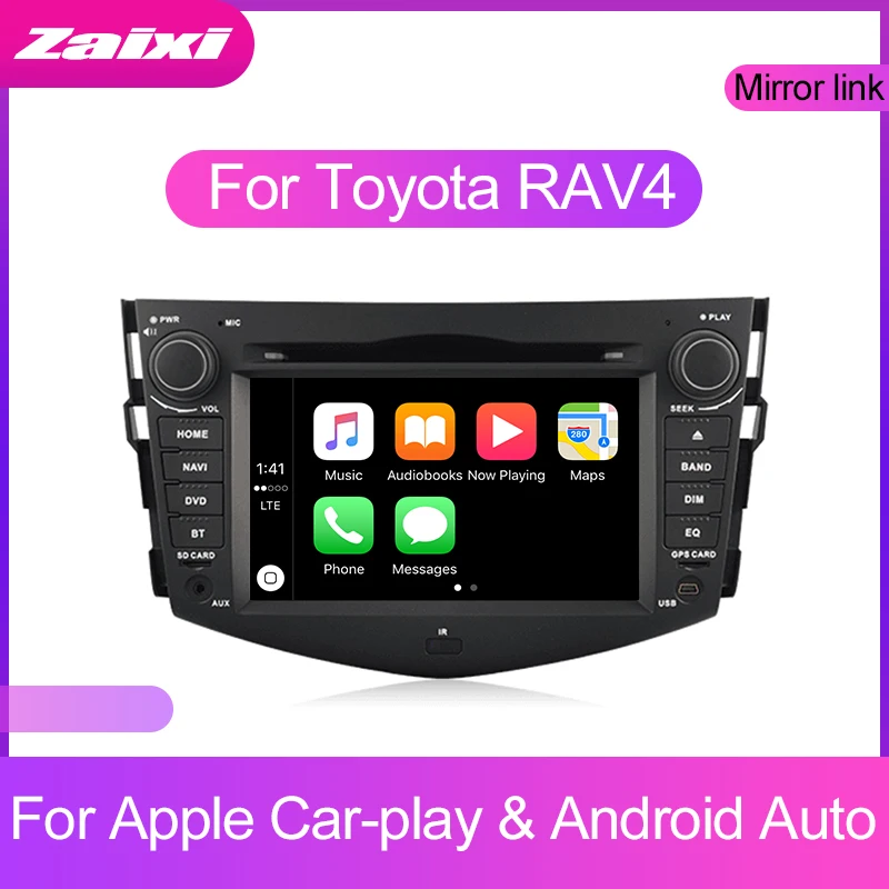 Discount ZaiXi Touch screen Android car Audio for Toyota RAV4 RAV 4 2006~2012 support GPS navi Ipod BT radio mic Media Navigation system 2