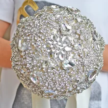 Блестящая брошь с кристаллами, украшенная свадебным букетом, свадебные искусственные розы, цветы, букеты De Mariage, ручная работа для невесты