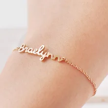 Индивидуальный именной браслет из нержавеющей стали, амулеты ручной работы, Женские Ювелирные изделия, 9 надписей, пользовательский именной браслет для подружки невесты, подарок