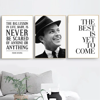 

Frank Sinatra Inspirational Quote Posters and Prints Nursery Wall Art Canvas Painting Life Quotes Music Icon Modern Home Decor