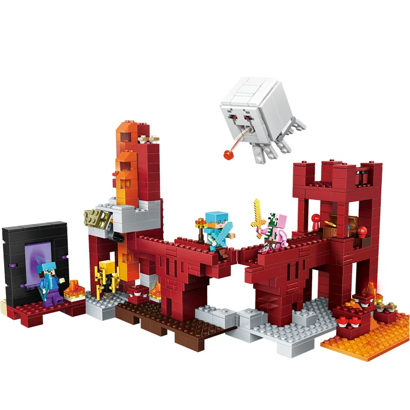 

589pcs Children's building blocks toy Compatible Legoing city minecrafted Underground fortress figures Bricks birthday gifts