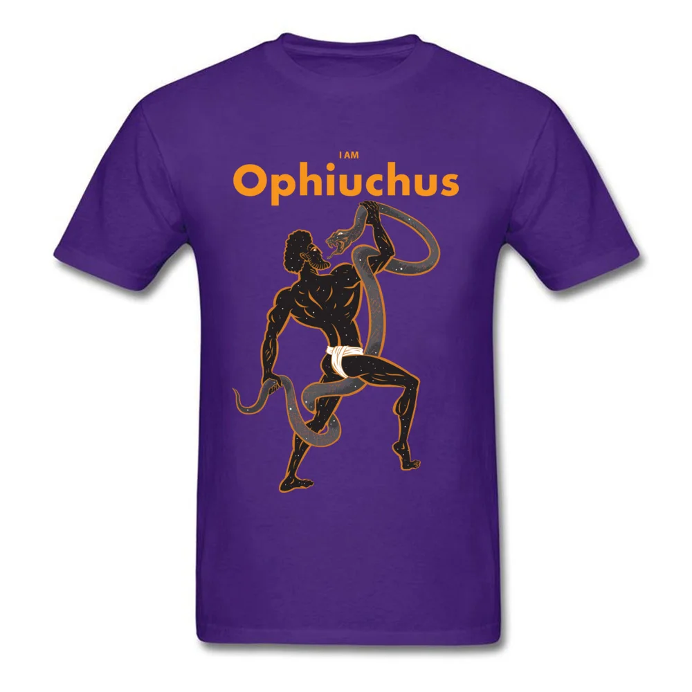I Am Ophiuchus Summer Fall 100% Cotton Crew Neck T Shirt Short Sleeve Simple Style T-Shirt Dominant Design Tshirts I Am Ophiuchus purple