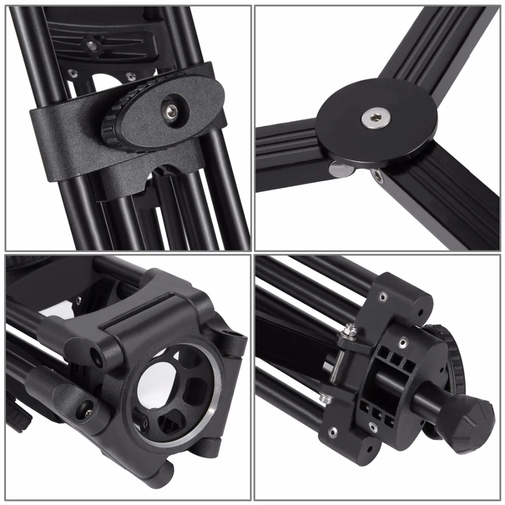 Puluz Heavy Duty видеокамера Алюминий сплав штатив с жидкости Перетащите штатива для Canon Sony цифровых зеркальных фотокамер Nikon SLR Камера