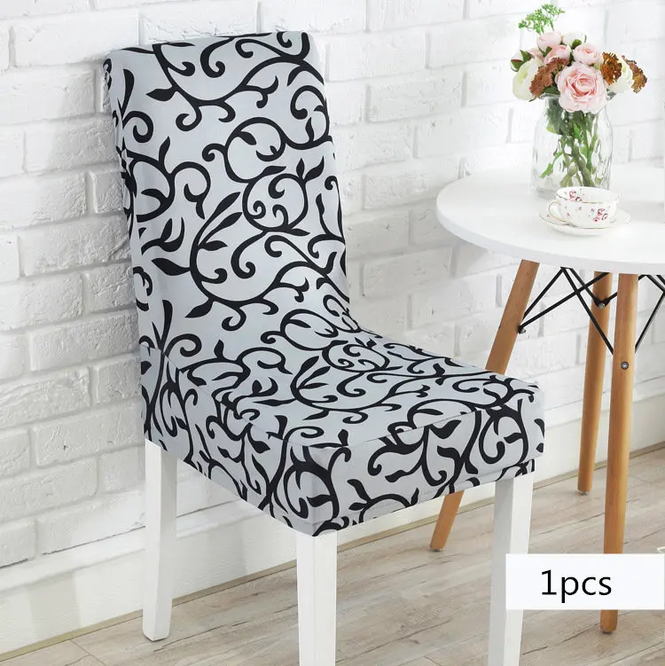 23 New Universal Elastic Spandex Chair Cover For Home Dining 1pcs Floral Style Computer Chair Covers Quality 23 Colors Chair Case - Цвет: 23
