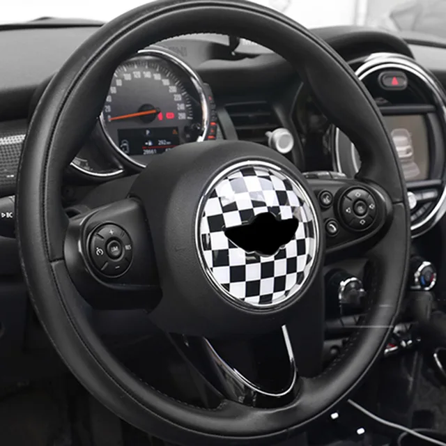 OutdoorKing For MINI For Cooper JCW F54 F55 F56 F60 New Countryman Steering Wheel Center Sticker Decal Decoration Car Styling Accessories Car Decoration Color : 6