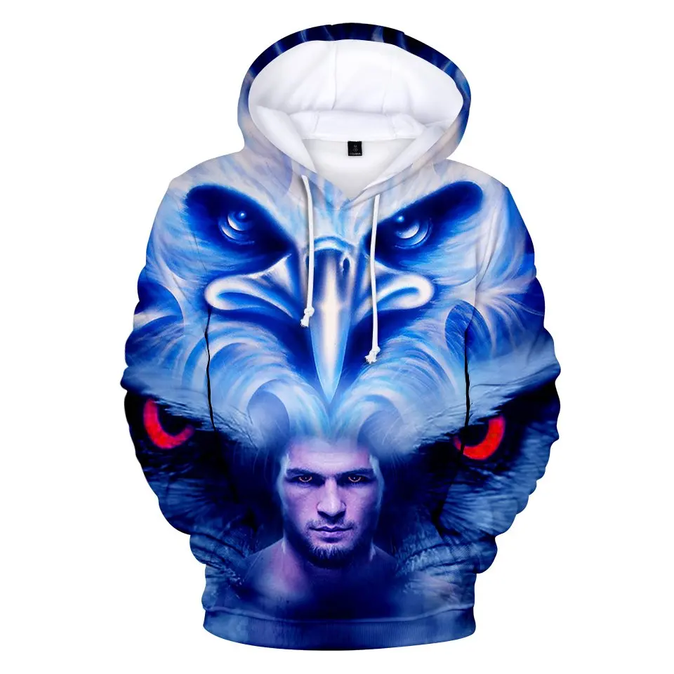 

3D Khabib Nurmagomedov Hoodies Sweatshirt Boy/Girl Fall Winter Harajuku Casual Tops Khabib Nurmagomedov Clothing Print Coat