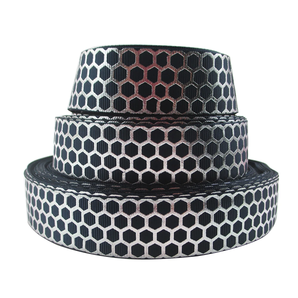 David accessories 1 ''25мм серебряные фольги в горошек резинка из полиэстера 50 ярдов, материалы для ручных поделок, 50Yc2693