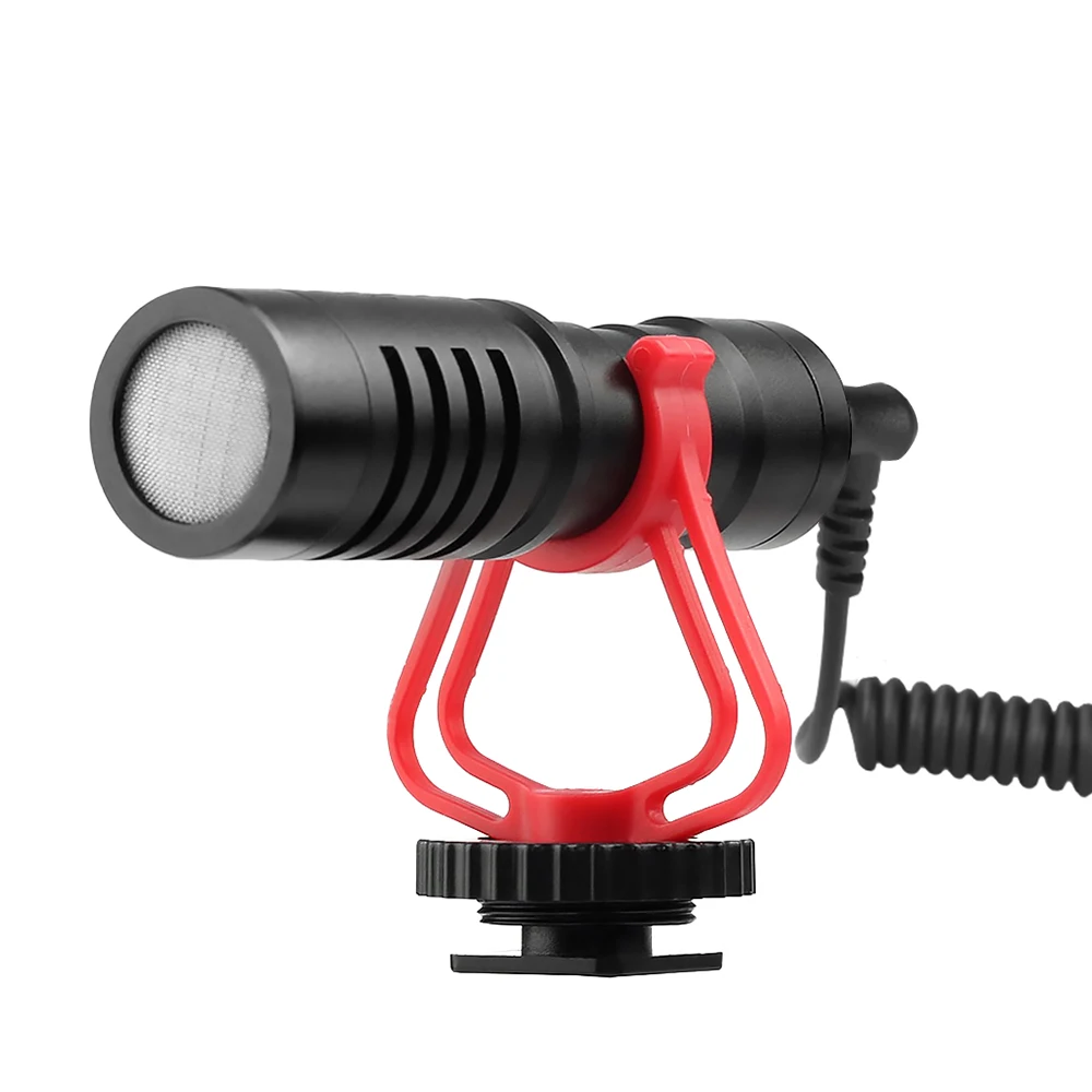 Кардиоидная направленность видео конденсаторный микрофон 3,5 мм штекер с анти-ударным креплением для Canon Nikon sony DSLR ILDC смартфонов