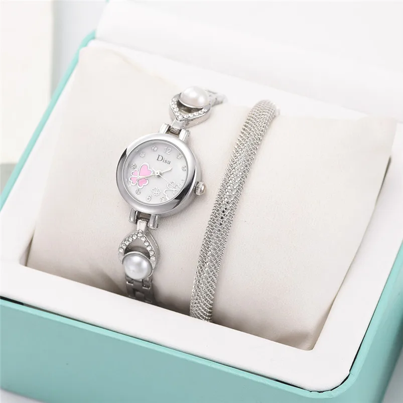 Fashion casual watches women gold small Light Luxury Girl Temperament Watch Bracelet Set Chain Watch Birthday Gift D25 (6)