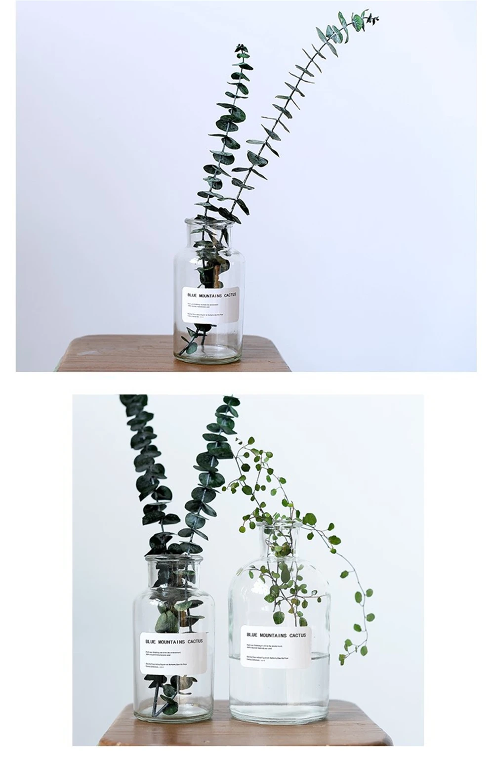 Минималистичные шикарные стеклянные банки для хранения скандинавские Vogue элегантные прозрачные настольные бутылки для хранения Органайзер ваза для цветов Декор