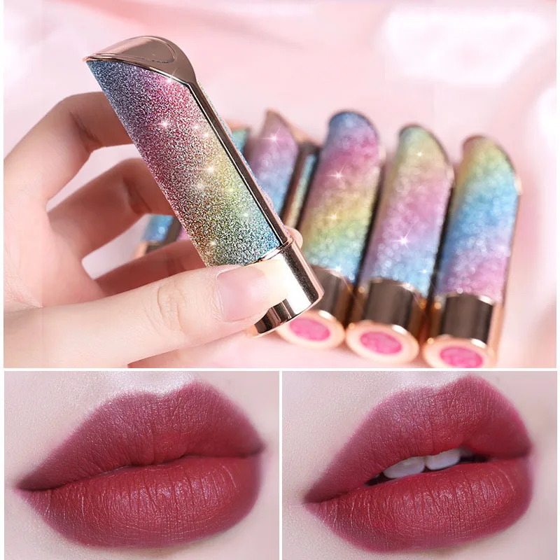 

Hot 1 Pcs Lipstick Starry Sky Non-stick Moisturizing Long Lasting Makeup for Women SJ66