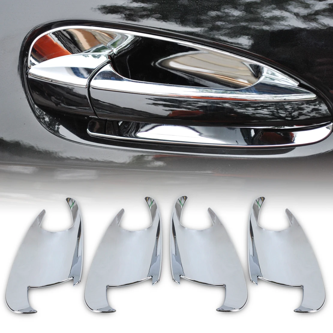 DWCX Chrome Door Handle Cup Bowl Cover Trim For Mercedes