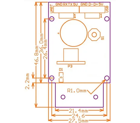 GROW GM65 1D 2D сканер штрих-кода считыватель QR код модуль считывания