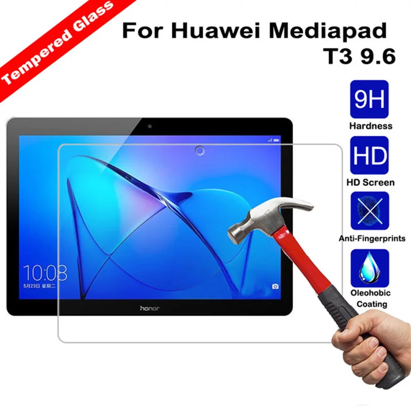 Tempered Glass For Huawei Media Pad T3 10 Screen Protector Tablet 9.6" Tempered Glass Tablet Screen Protectors Film For AGS-L09 tablet holder