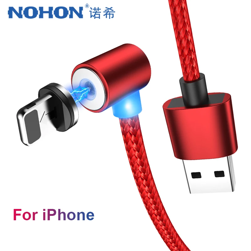 Магнитный зарядный кабель NOHON USB для iPhone X 7 8 6 6S Plus 5 5S 5C XS MAX XR быстрой зарядки