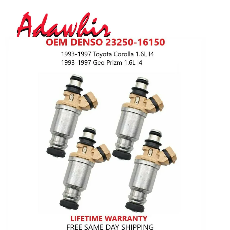 4 шт./лот) 23250-16150 Форсунка топливной форсунки для Toyota Corolla AE110 4AFE 5AFE 23209-16150