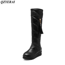 QZYERAI winter keep warm Waterproof flat bottom female boots snow boots women shoes suitable for ultra-low temperature