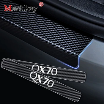 

For Infiniti QX70 Car Door Sills Door Entry Guard Sticker Door Threshold Door Sill Scuff Plate Car-styling Car Accessories 4Pcs