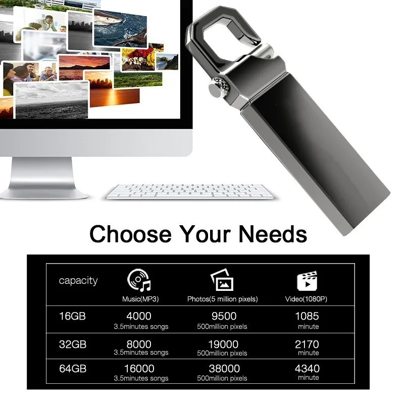 USB флеш накопитель 16 ГБ 4 Гб оперативной памяти 32 встроенной 8 64 128 флэш cle Usb bellek