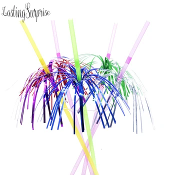 

20pcs Mix Wedding Straw Firework Cocktail Straws Umbrella Drinking Hawaiian Party Decoration Kids Birthday Party Drink Straws