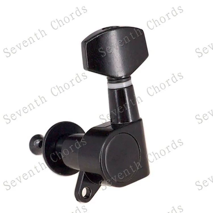 Набор 6 шт. Sealed-gear Guitar Tuning Pegs ключи тюнеры машинные головки для гитары-хромовый и черный и золотистый выбор