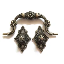 Box Holder,Suitcase Holder Arch Furniture Hardware Bronze Tone 9.6cm x3.6cm,3.3cm x2.1cm,1PC