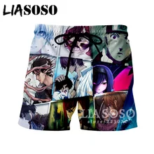 LIASOSO летние новые модные Для мужчин Для женщин шорты 3D принт Аниме Tokyo Ghoull пляжные Фитнес шорты милый Повседневное унисекс шорты A067-19