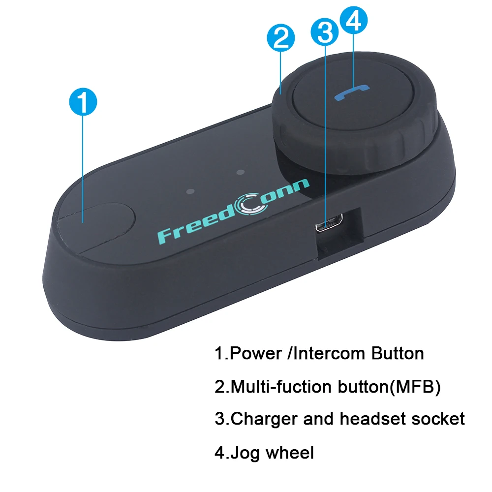 Online 2 stücke Original FreedConn Motorrad Intercom Bluetooth Helm Headset T COM OS FM 2 Fahrer BT Sprech Intercomunicador