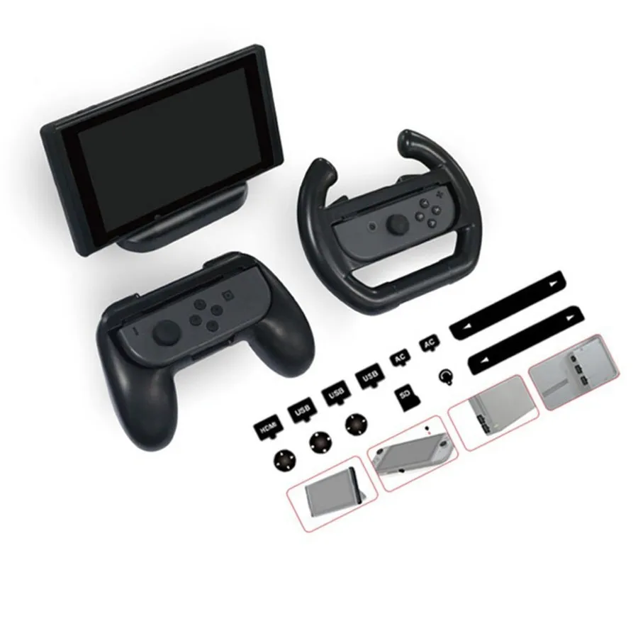 Игровой Комплект Multifuntion для Nintendo Switch Joy con Grip консоль рулевого колеса зарядное