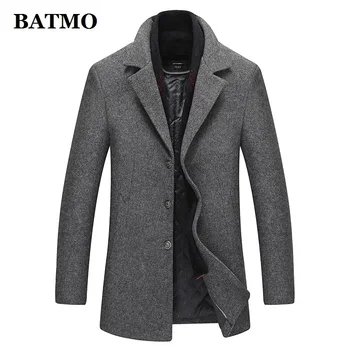 

BATMO 2019 new arrival autumn&winter high quality wool thicked casual trench coat men,men's winter jackets,plus-size M-XXXL,1225