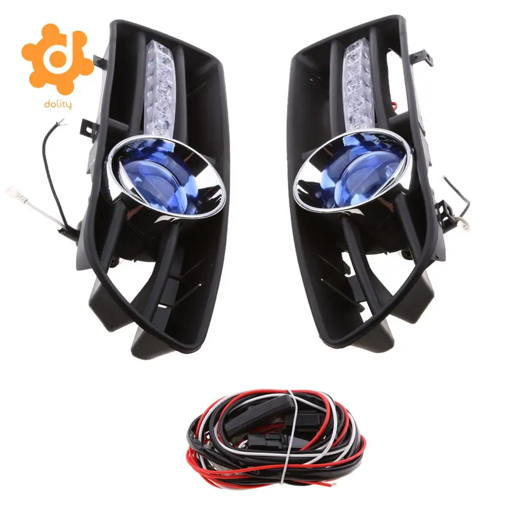 2 Pieces Car Fog Light Lamp Grille Clear Lens for  VW Jetta Bora Mk4 99-04