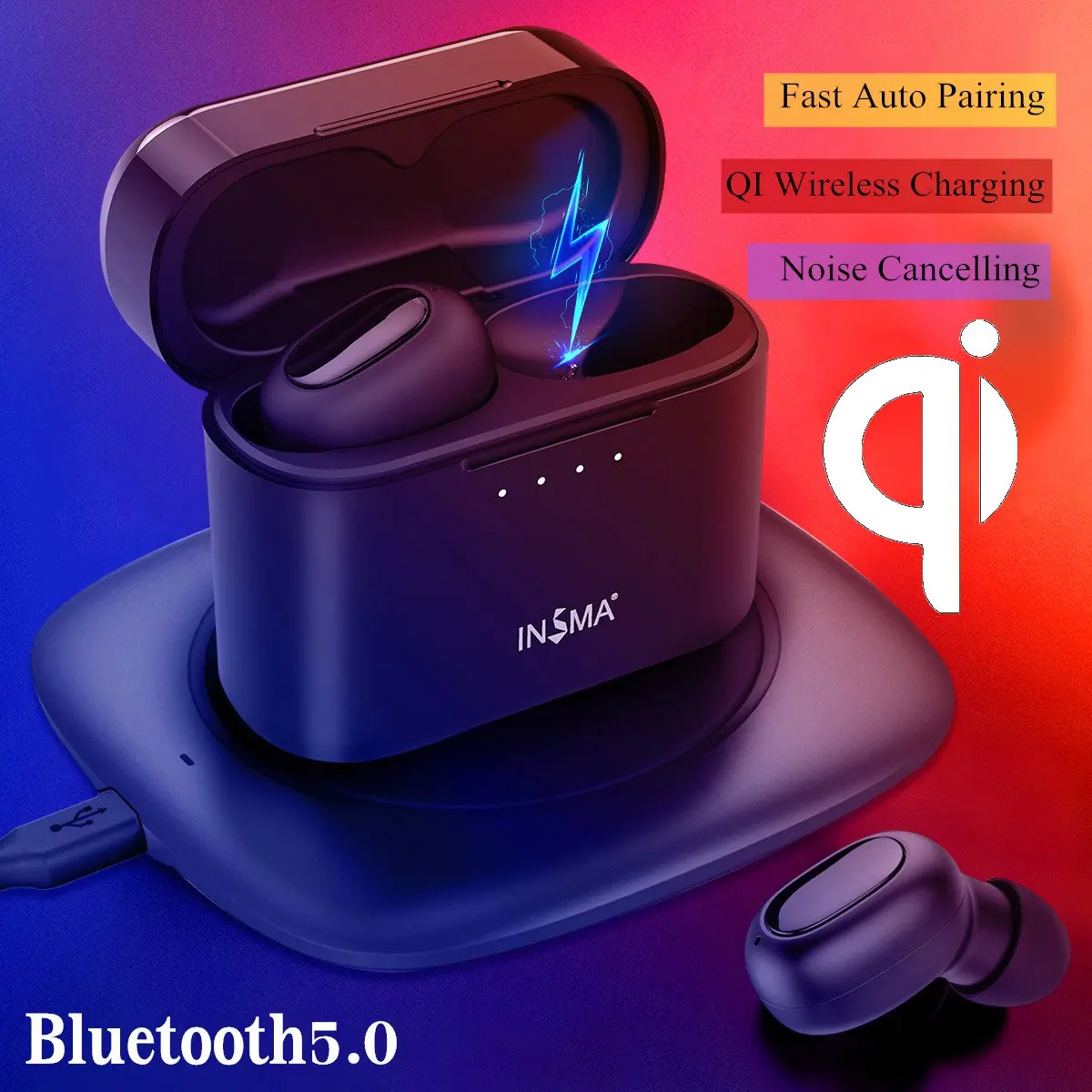 airbuds wireless earbuds with charging case