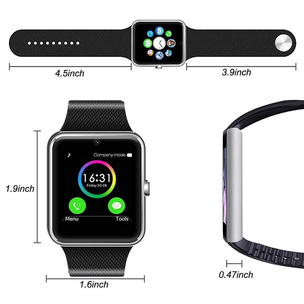 Умные часы gt08 smartwatch reloj inteligente relogio montre подключения наручные relogios поддержка Sim TF