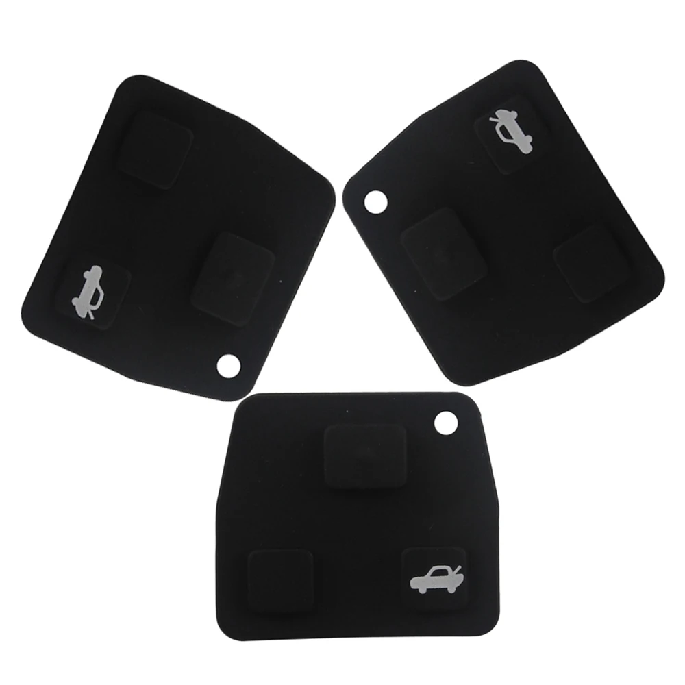 

jingyuqin 2ps Silicone Remote Car Key Shell ButtonPad 2/3 BTN for Toyota Avensis Yaris Carina Corolla Lexus RVA4 Key Case Cover