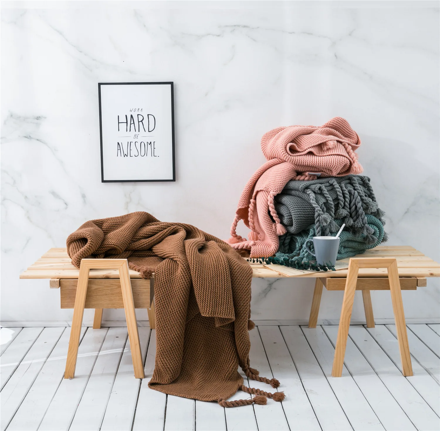 new soft knitted throw blankets with tassels leisure throw towels blanket almofadas rug for office bedroom outdoor carpets