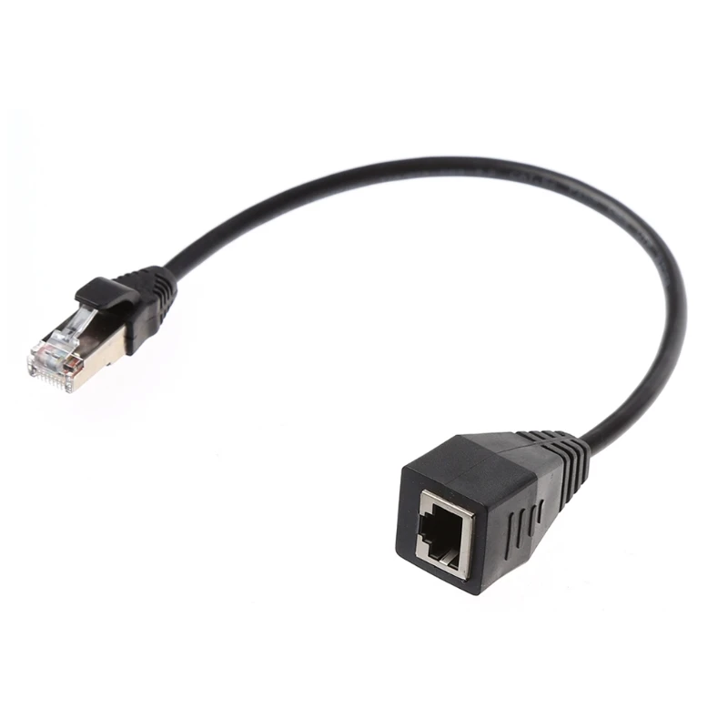 30cm 60cm 1m 1 5m RJ45 Cat5e Male To Female Shielded Panel Mount Ethernet Network Extension 3