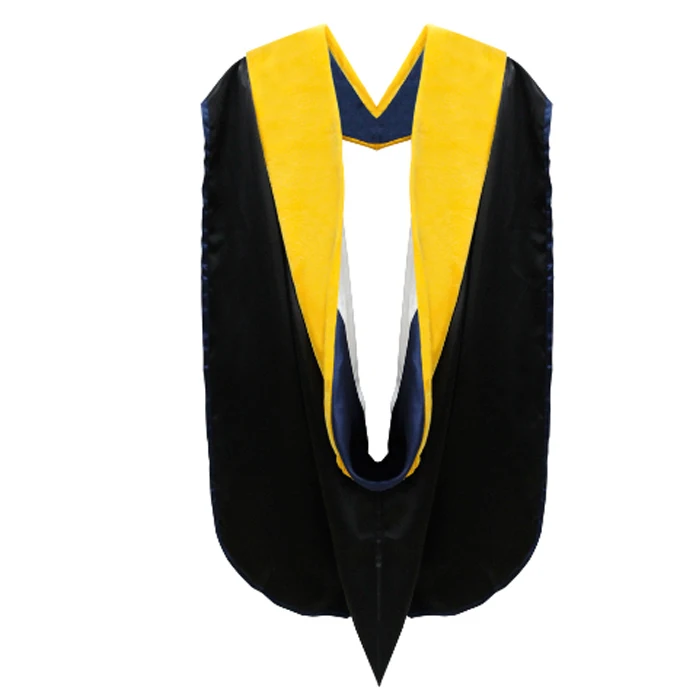 University Academic Bachelor Graduation Hood Polyester Graduation Gown