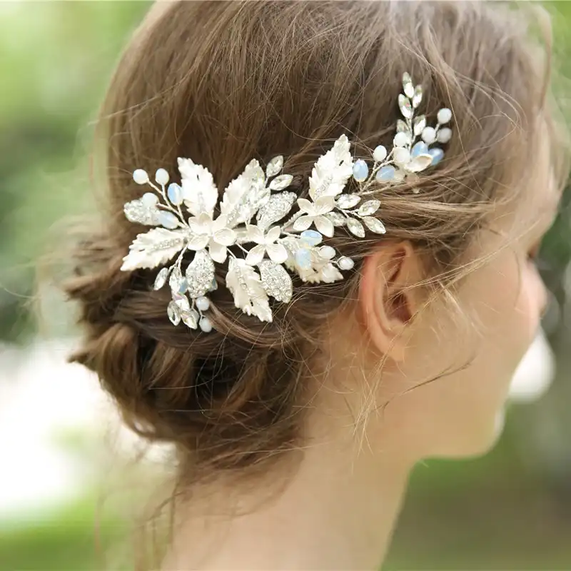 Fashion Women Tiara Bridal Hair Comb Wedding Headwear Jewelry Hair Accessaries